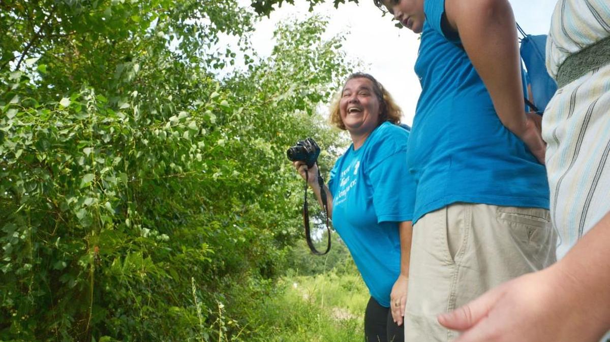 In this 2013 file photo, people at the Ocmulgee National Monument take part in the Butterfly Bio Blitz .
