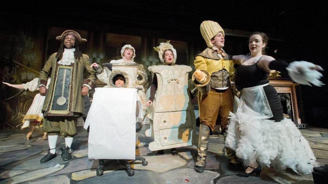 The cast of Youth Actors Company “Beauty and the Beast” rehearse at Theatre Macon.