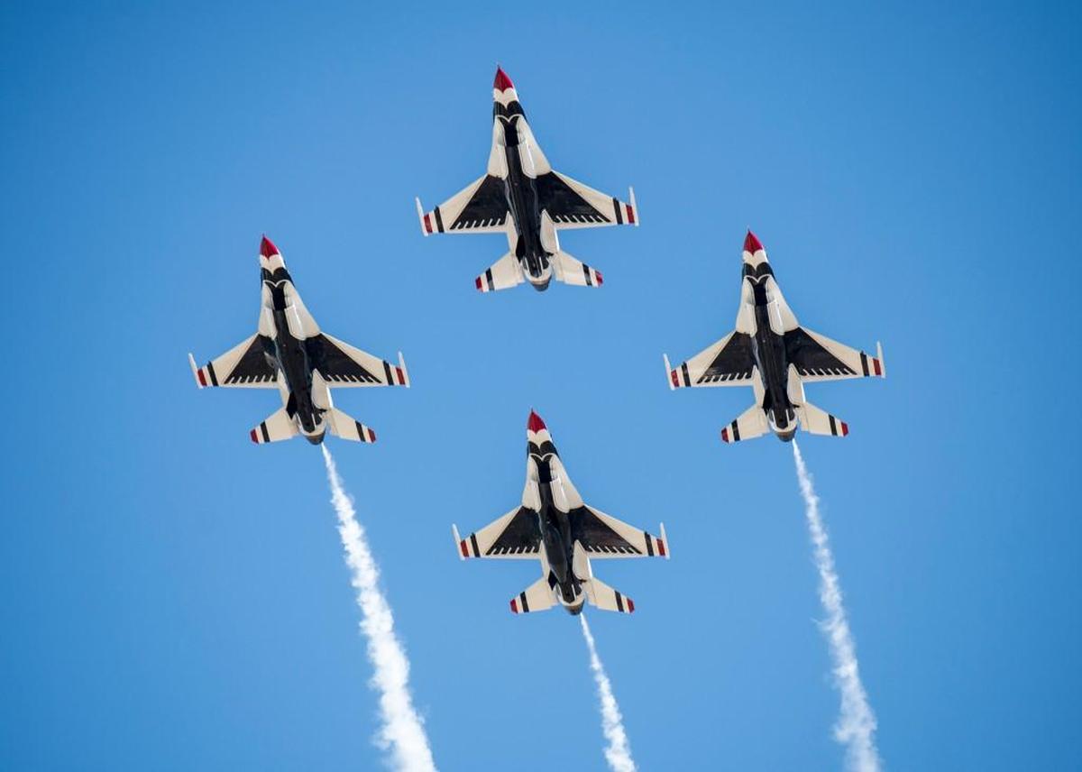 Watch the Air Force’s Thunderbirds take to the skies again Sunday at the Thunder Over Georgia Air Show at Robins Air Force Base.