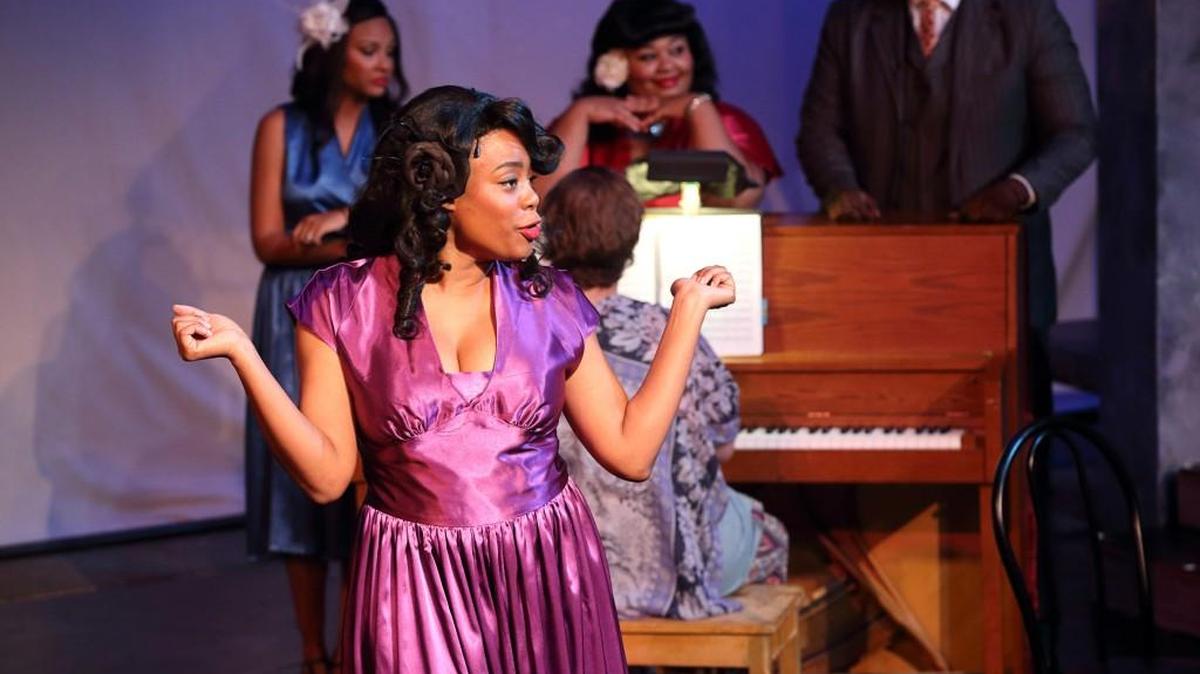 Chomoya Faulks and the cast of Theatre Macon’s production of “Ain’t Misbehavin’” rehearse the show.