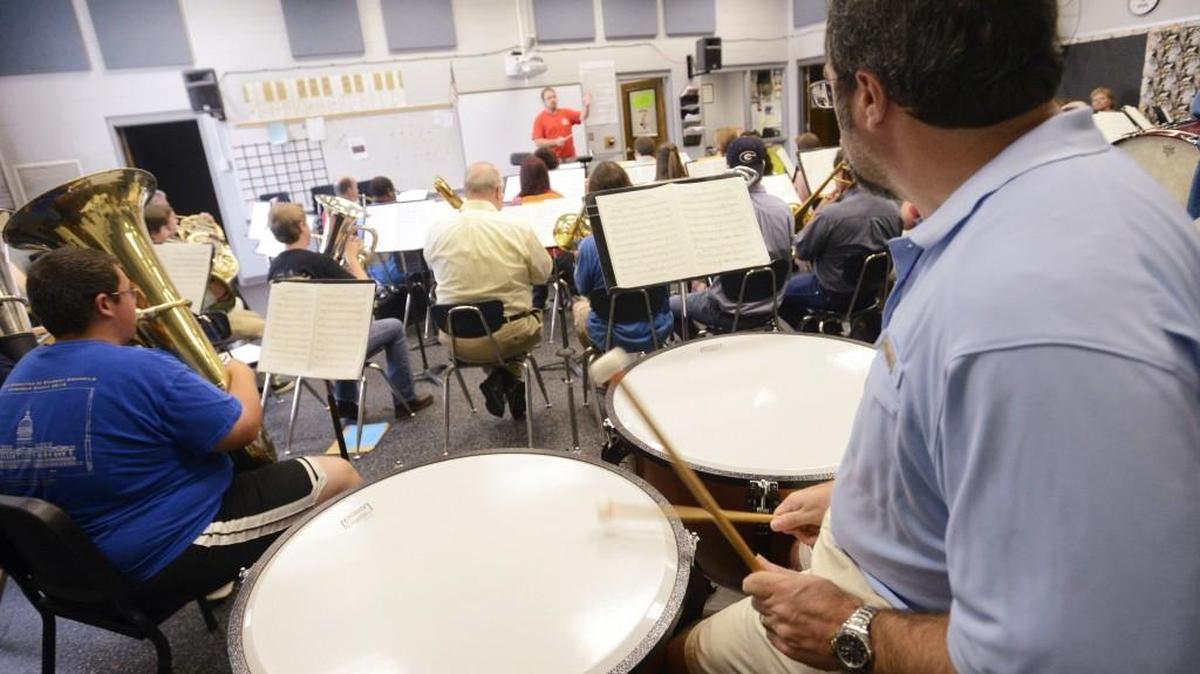 The Wellston Winds rehearse in this 2013 file photo. They will perform Sept. 17 at Houston County High school Auditorium.