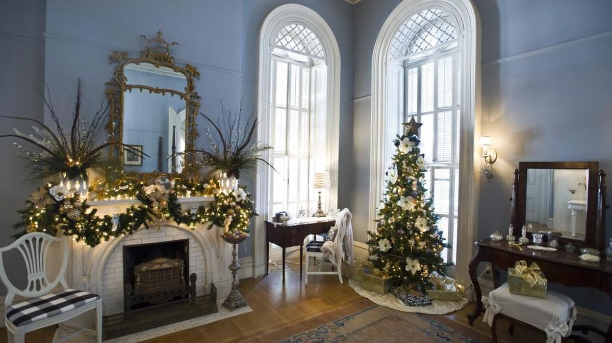 Vivian’s room at the Hay House decorated for Christmas. Explore the house while decorated for Christmas now through Dec. 31.