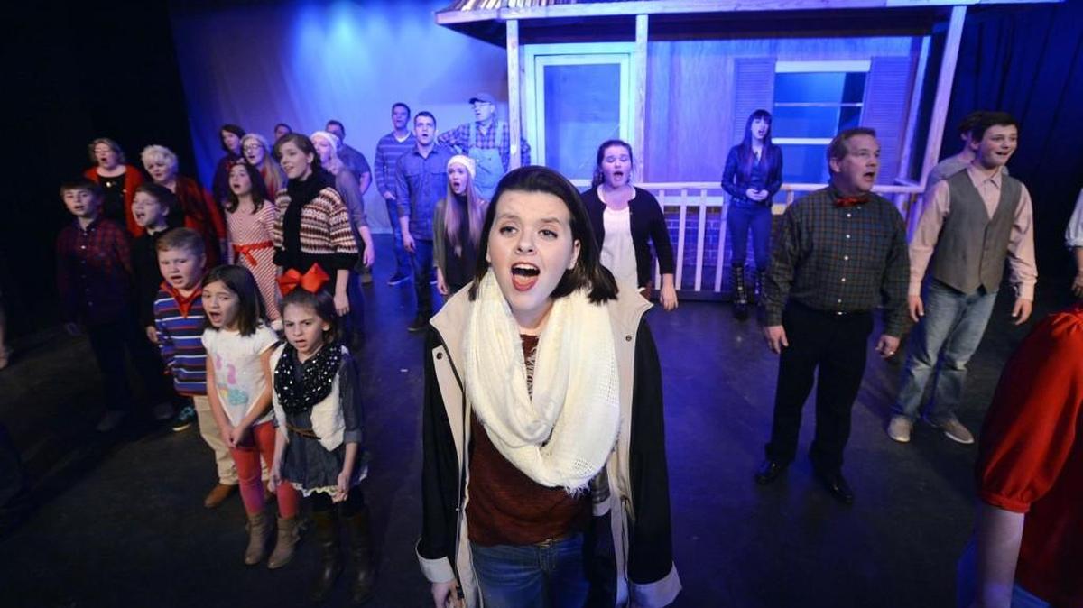 Cailyn Rushin sings a solo “Where are You Christmas” in Perry Players’ Christmas musical, “Christmas With You.”