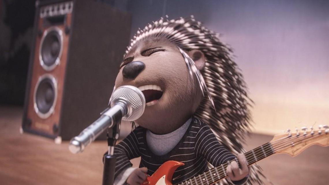 Ash, voiced by Scarlett Johansson, in a scene from “Sing.” 