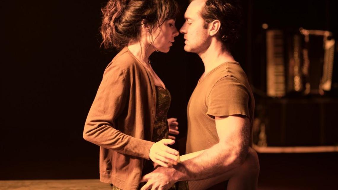 Halina Reijn and Jude Law in “Obsession” at the Barbican Theatre. See it broadcast live to the Douglass Theatre on June 18.