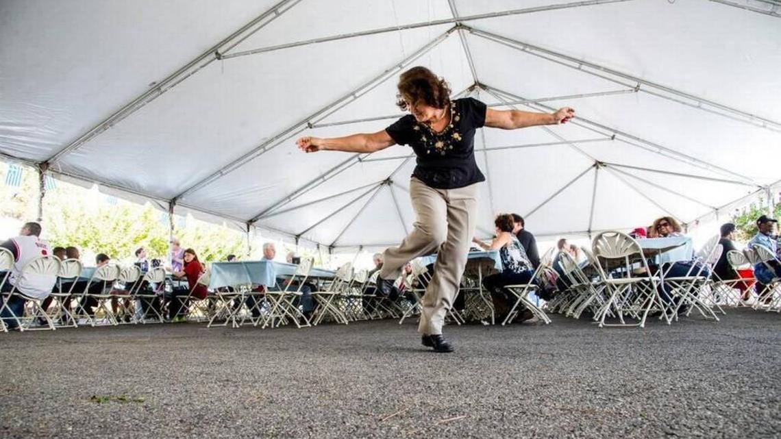 Mina Steward performs a traditional Greek dance at the 2015 Central Georgia Greek Festival. This year’s festival happens Oct. 21-23.
