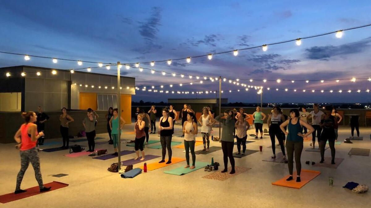 Pure Barre Macon recently held a rooftop pop-up class. A pop-up class will be held at the Library Ballroom on Jan. 6.