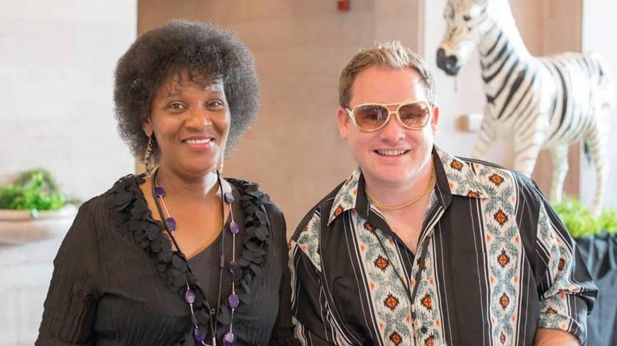 Melvina Spence and Steven Fulbright hang out at the Taste of the Arts “Studio 54” themed fundraiser in 2014.