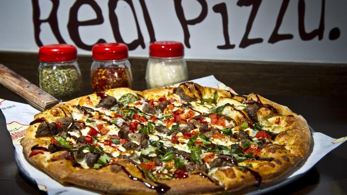 The Steak and Blue pizza is one of the menu options at Uncle Maddio’s Pizza Joint in Warner Robins.