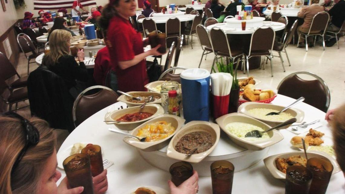 Buckner’s near Jackson, Georgia, serves up traditional Southern food on a lazy Susan at the center of every table. If you don’t see what you want in front of you, just give the lazy Susan a spin.