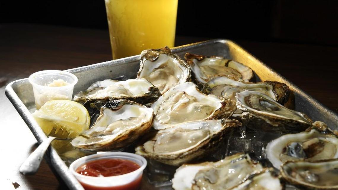 Oysters are a treat and a specialty at Jim Shaw’s restaurant.