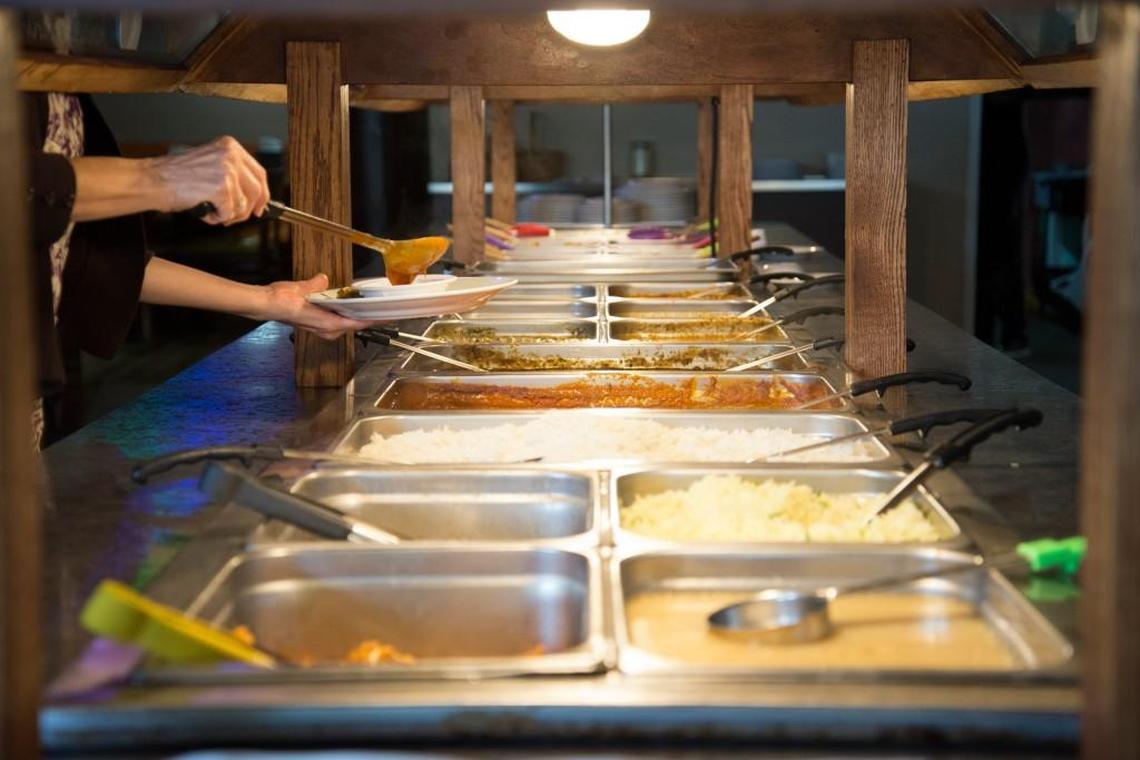 The Little India restaurant on Cherry Street has a buffet for customers to treat themselves to Indian cuisine.