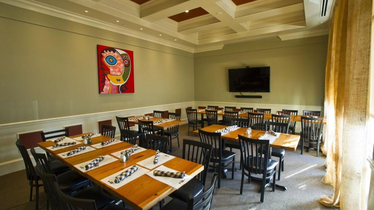 Fountain of Juice has a private dining room that’s perfect for gatherings of up to 40 people.