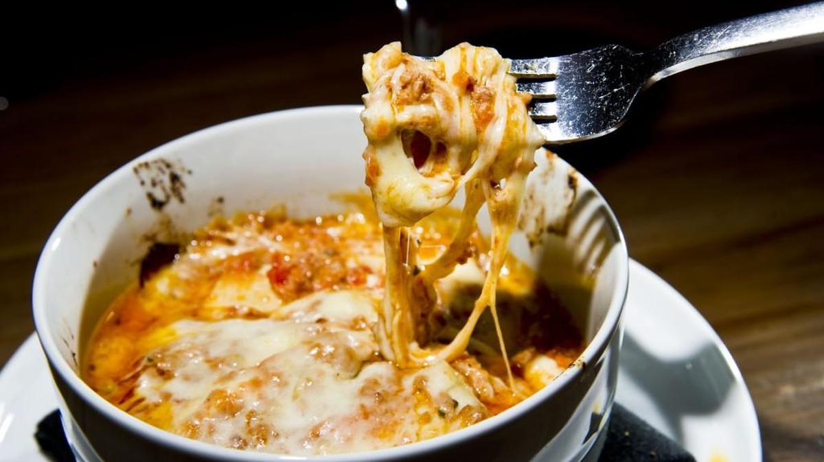 Lasagna bolognese is among the menu options at Pietro’s in Macon.