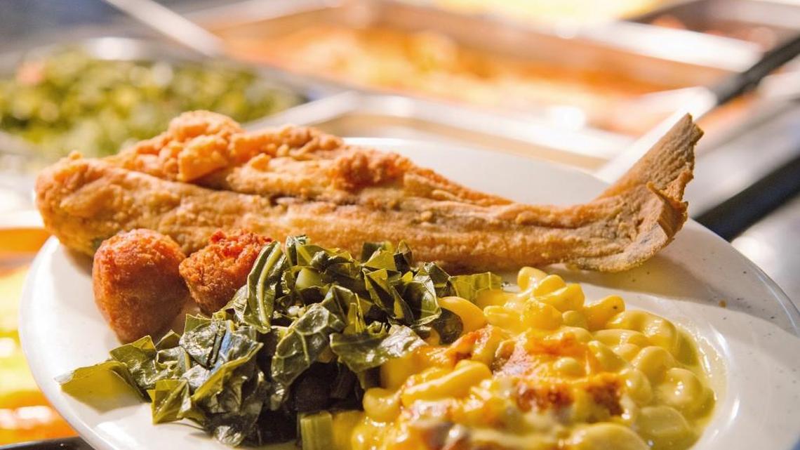 Catfish, collard greens and macaroni and cheese are just some of the options at 478 Country Buffet in Byron.