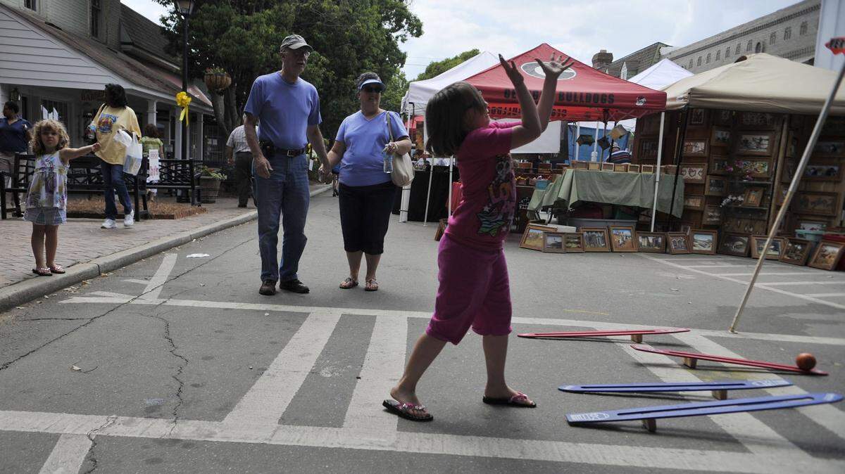 TELEGRAPH FILE PHOTOA toy called a Kikaflik was a hit with passing kids at a previous year's Dogwood Festival in Perry.