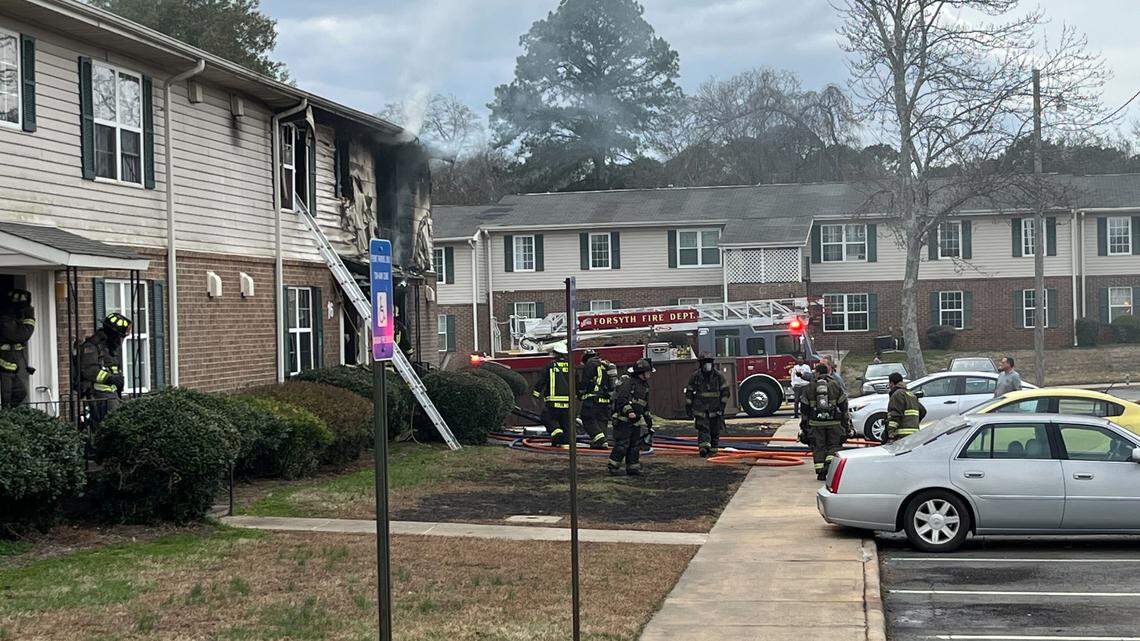One dead, two hospitalized after apartment fire in Forsyth, authorities say
