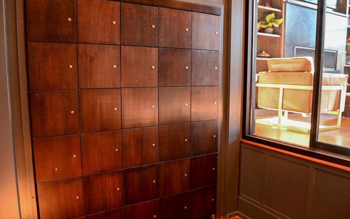 Lockers for members at Churchills on Cherry at 557 Cherry St. in downtown Macon.