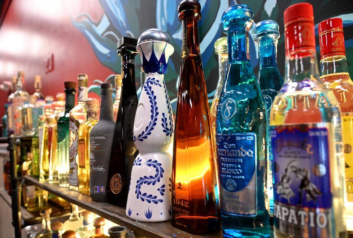 Selection of tequilas and mezcals available at The Daisy Tequila and Margarita Bar at 158 Cherry St. in downtown Macon.