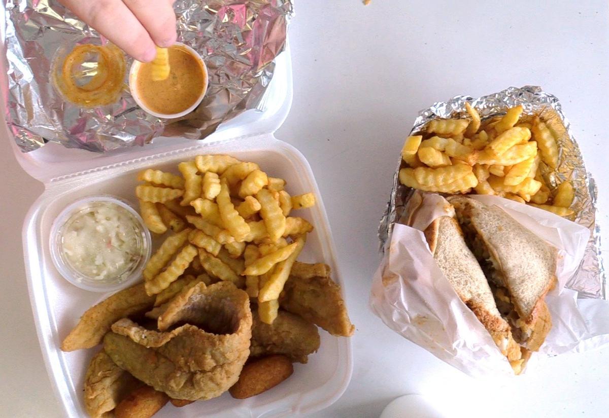 JASON VORHEES/THE TELEGRAPH Macon, GA, 11/06/2019: Three piece whiting dinner and super dock sandwich at Fish Port 2 in Macon.