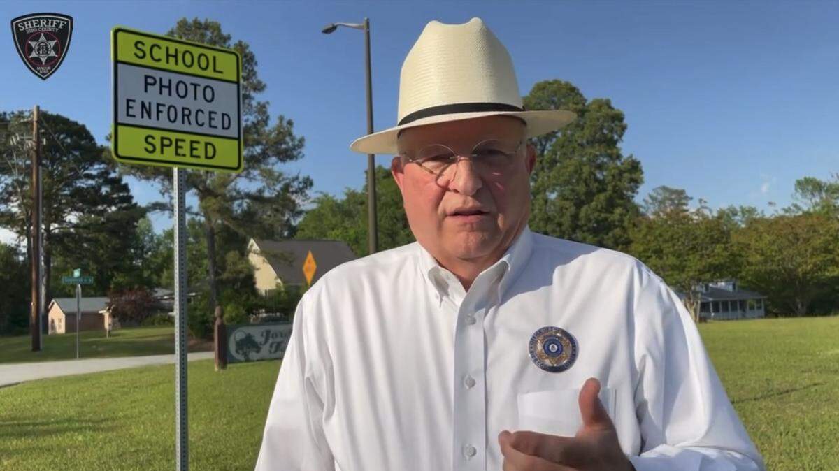 Bibb County, Ga. Sheriff David Davis announces the county will resume giving automatic speeding citations in school zones on May 5, 2025. He posted the announcement on Facebook on April 30, 2025.