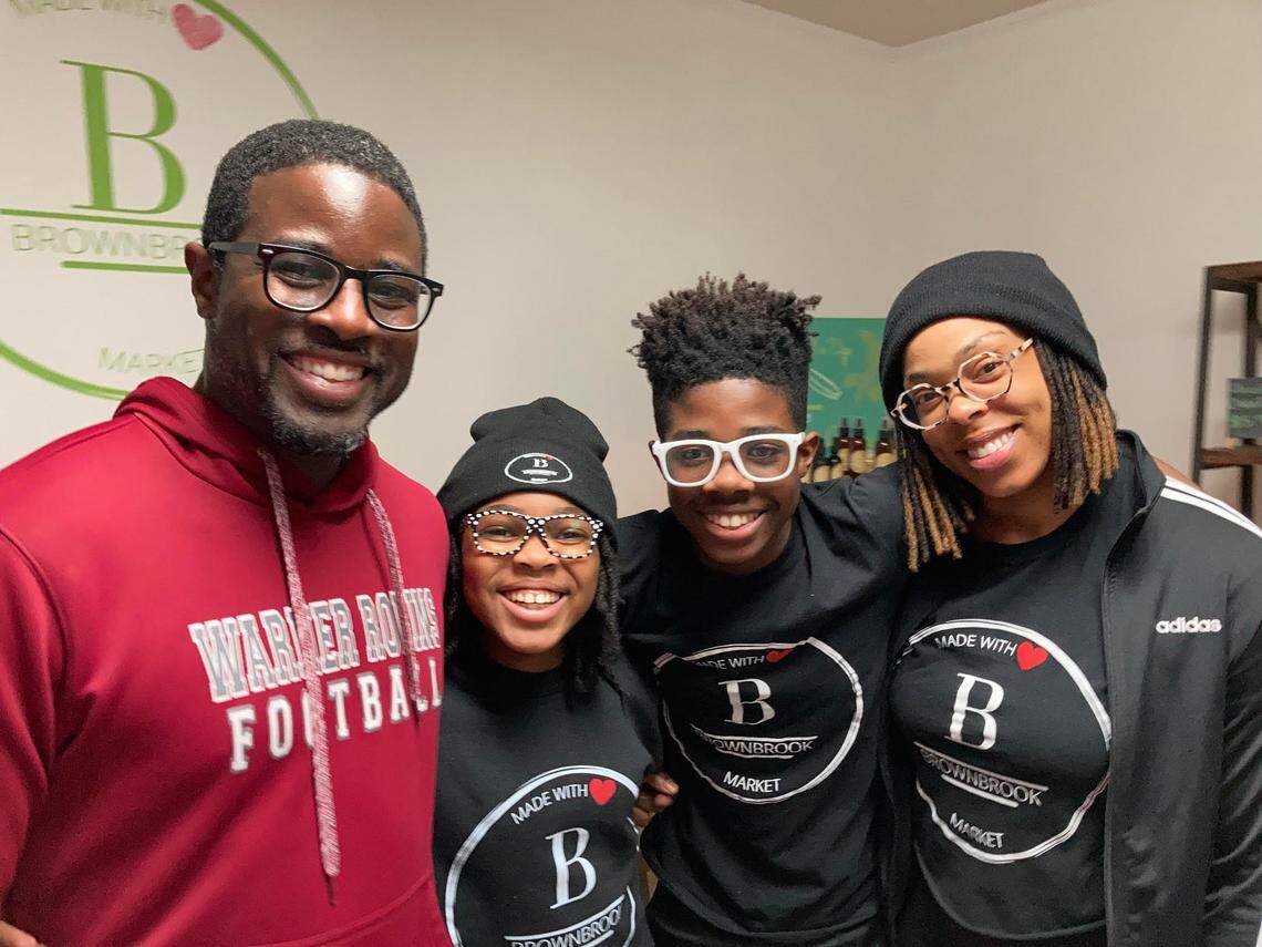 The Westbrook family, from left to right, Marquis, Christi, Joshua and Kennethia.