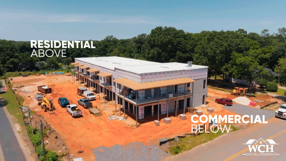 The Chalet Lofts is a two-story, mixed-use development in downtown Perry with six retail spaces, including two well-suited for restaurants, on the first floor and 12 luxury, upscale lofts on the second floor.