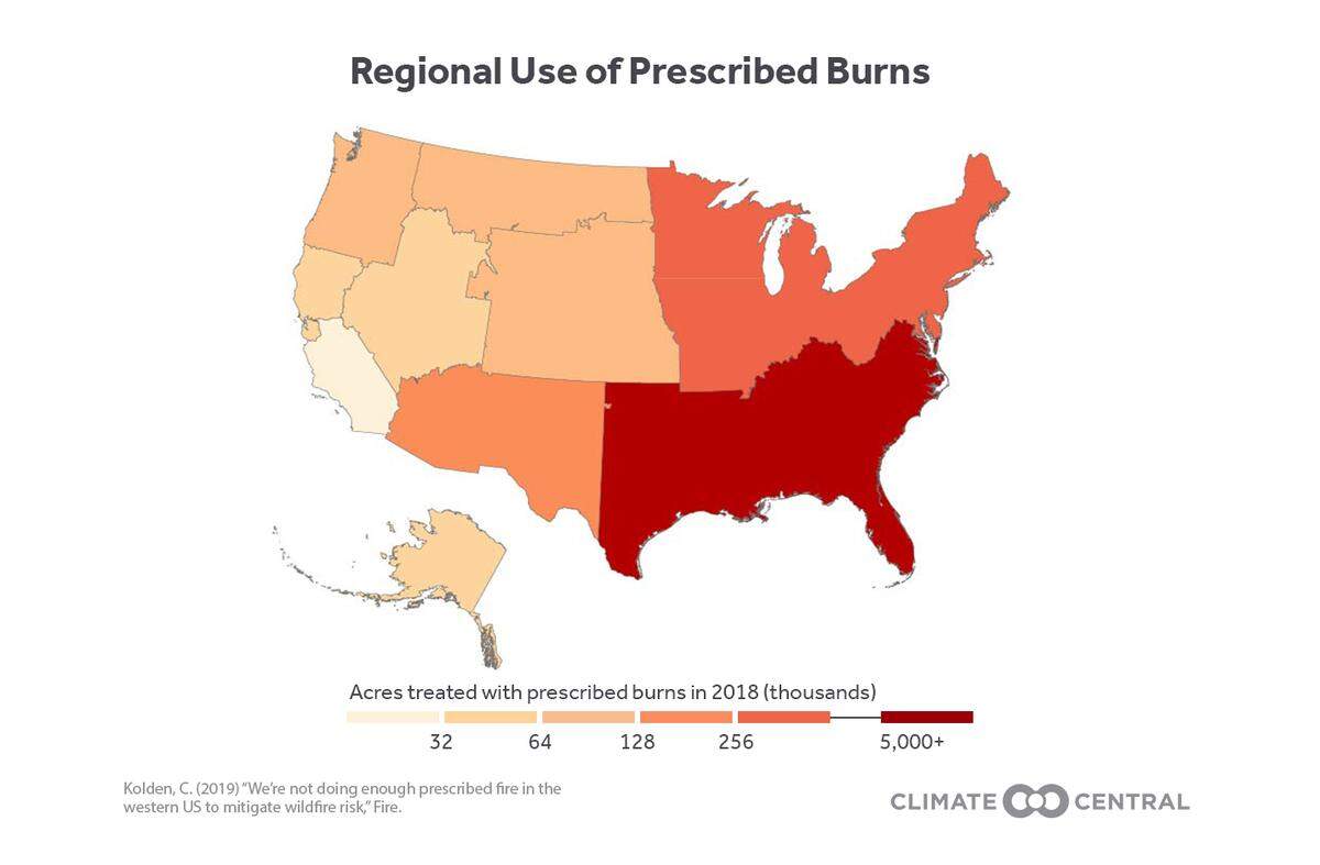 The Southeast leads the nation in acres burned by prescribed fire.