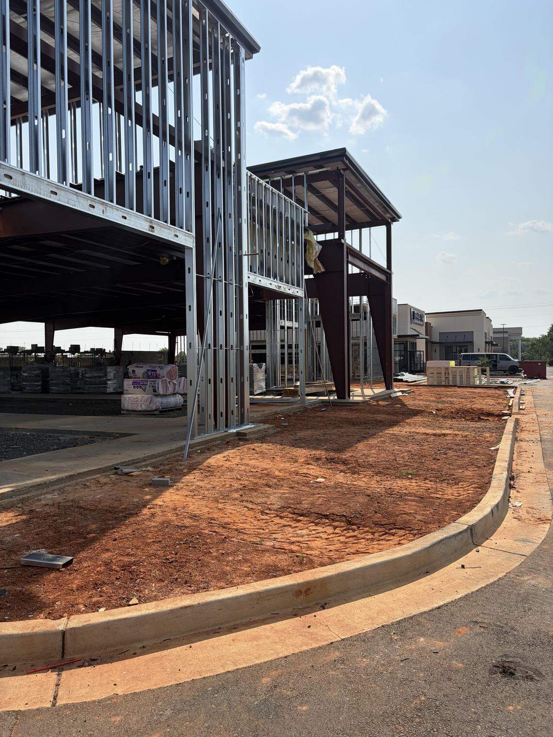 Phase 2 of the Shops at Aria under construction off Russell Parkway in Warner Robins with Phase 1 in the background.