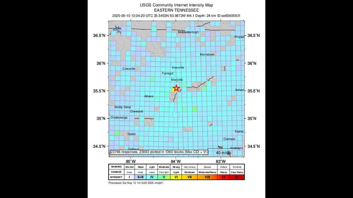 Reports show an earthquake was felt well into Georgia Saturday morning.