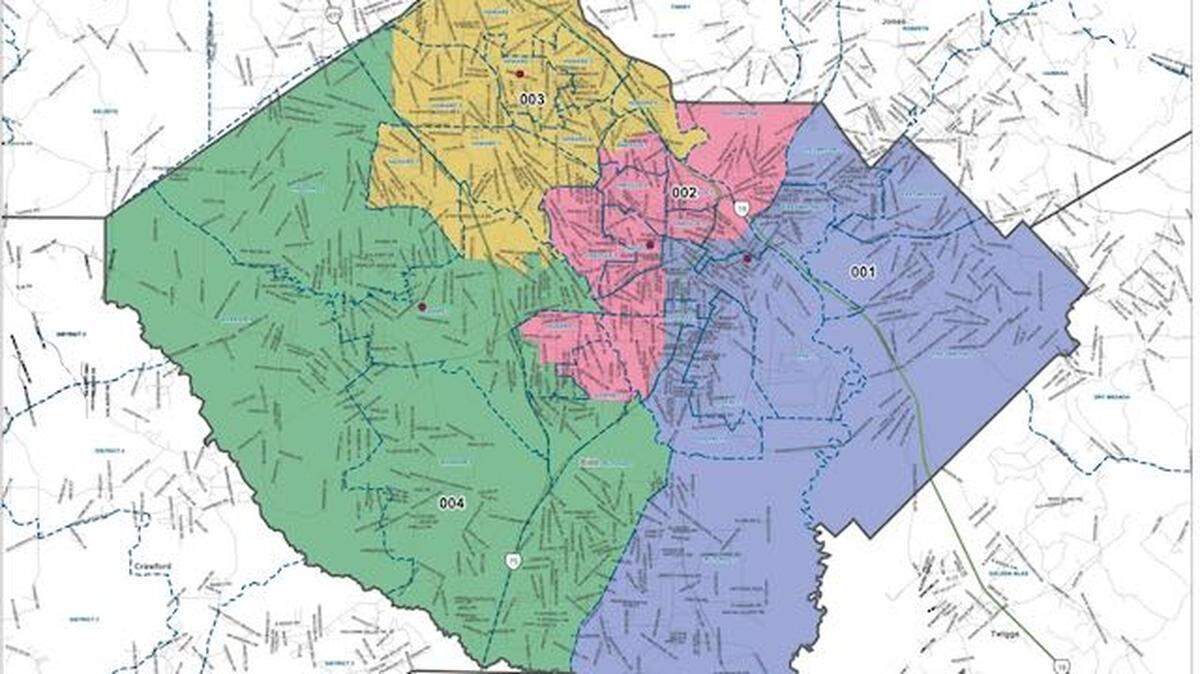 Macon Water Authority districts.