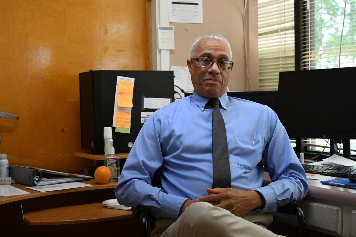 Dr. Conrad Miller, a primary care physician, discussed common health issues and challenges facing low income areas in Macon, Ga. on May 14, 2025, at his office, Miller Family Practice at 1818 Forsyth Street.