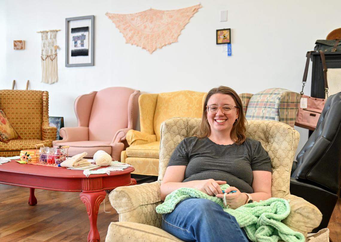 Owner Michelle Meeks at Our Yarn Studio located at 4993 Russell Pkwy, Suite 350 in Warner Robins.