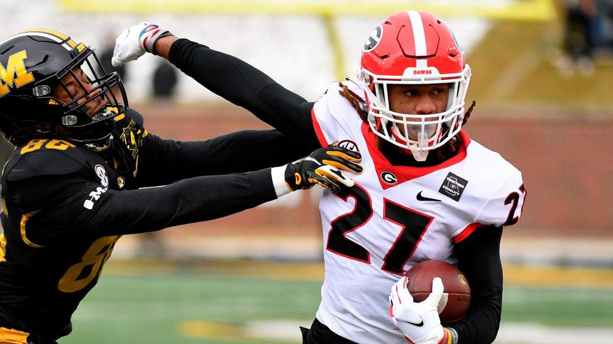 Georgia defensive back Eric Stokes
