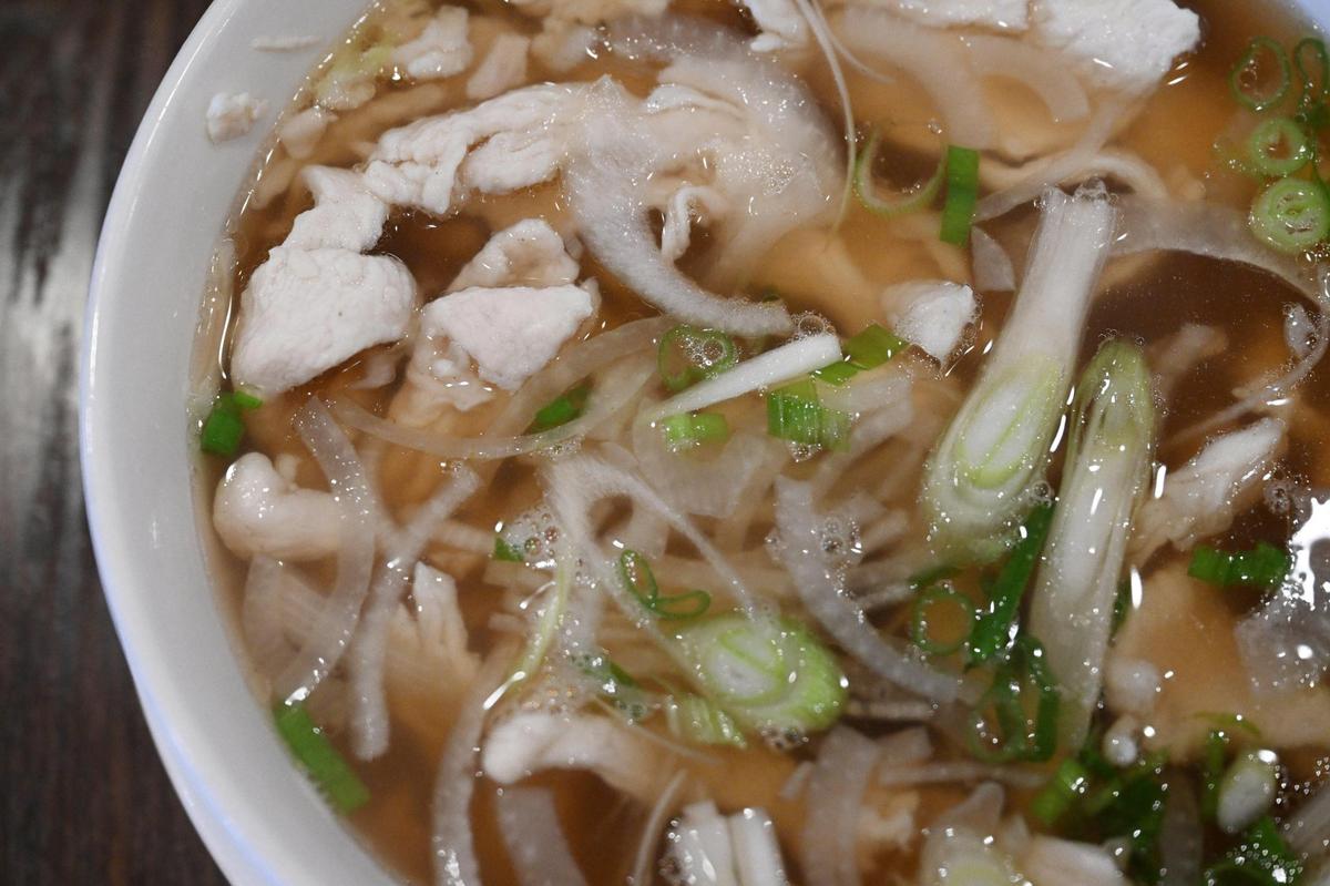 Chicken pho sits on a table inside of Saigon Bowl, a new authentic Vietnamese bistro in Warner Robins, on Tuesday, June 17, 2025.