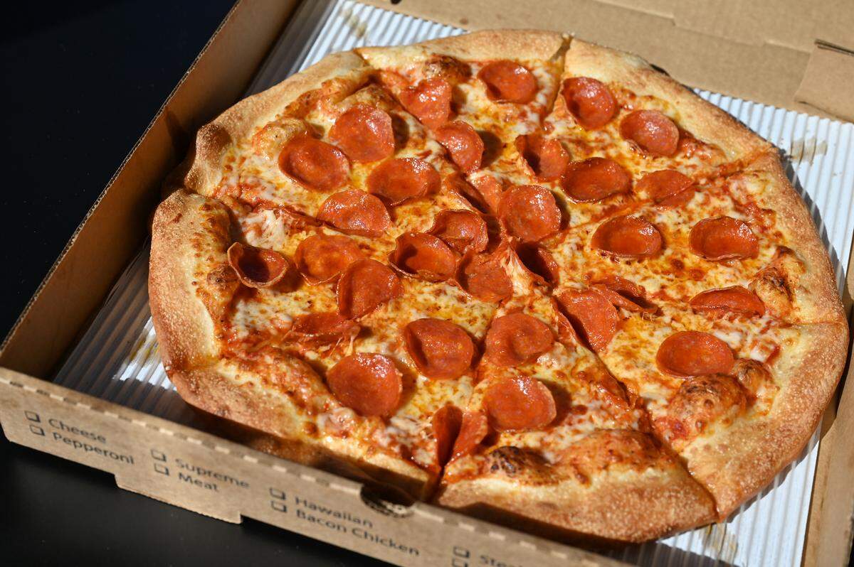 Pepperoni pizza from Holy Pie! Pizzeria in Perry.