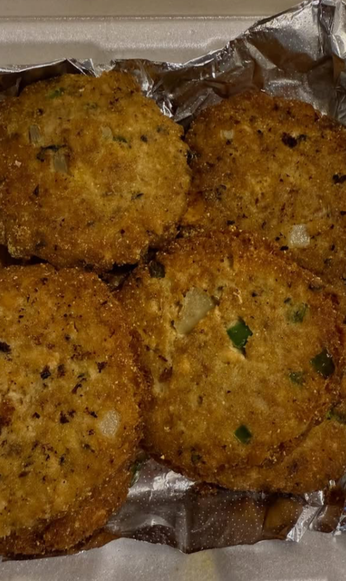 Salmon croquette patties from Soulful Eats in Warner Robins.