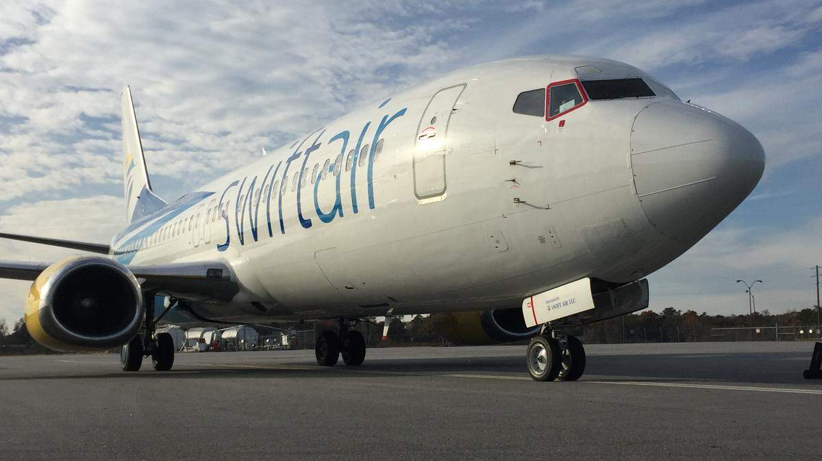 Arizona-based Swift Air offered a chartered flight in December 2018 out of Middle Georgia Regional Airport.
