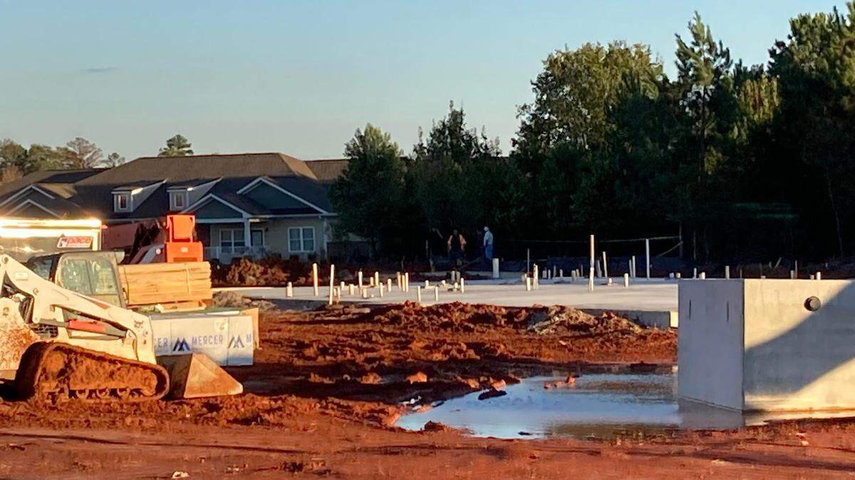 Concrete flooring has been poured for a new Culver’s going up at 782 Ga. 96 next to Peachtree Immediate Care and near a Kroger shopping center in Warner Robins.
