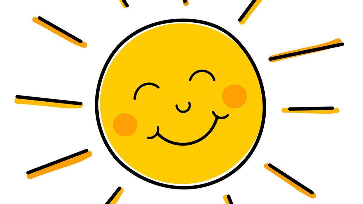 Smiling sun vector