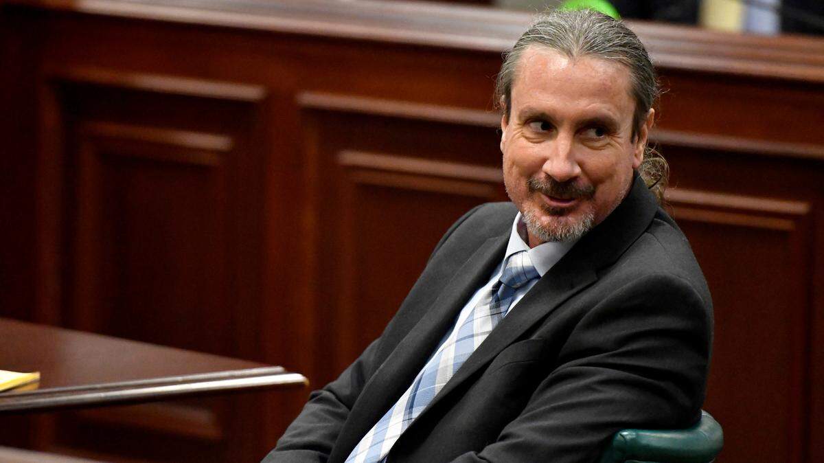 Marcus Lillard in a Baldwin County Superior Court on Thursday, April 7, 2022, the third day of testimony in his murder trial in the 2019 death of his girlfriend, University of Georgia entomology professor Marianne Shockley.