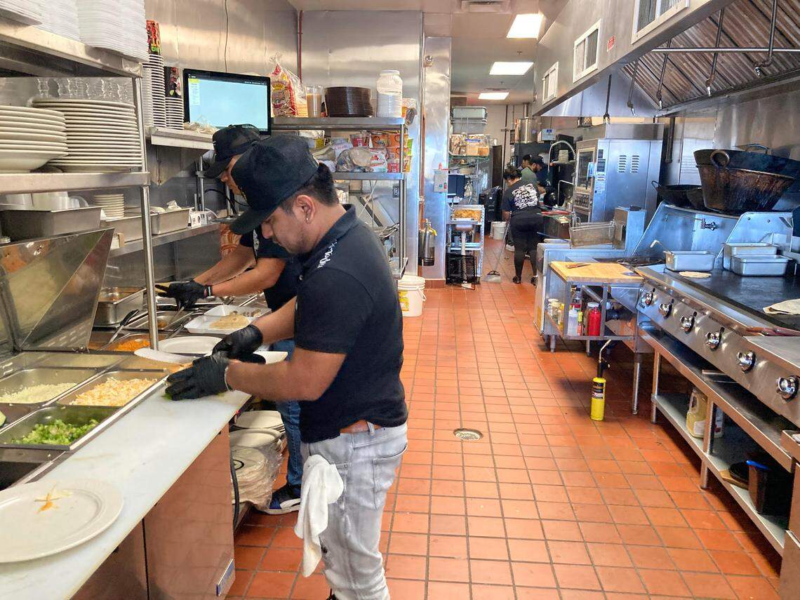 Food is prepared at at Chef Luis Mexican Food & Grill, a new restaurant in the Kathleen area of Warner Robins.