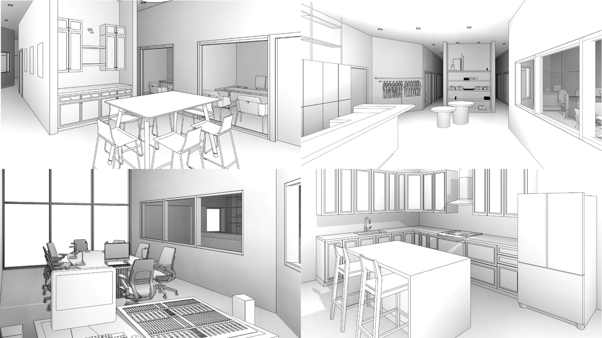 Mockup created by Camp Interiors of what they envision the inside of the Bibb Theatre will look like when renovations and construction are finished. It will include a store run by Visit Macon, an office area for The Creek 100.9 FM and a conference room. Residential lofts will also be added to the old Bibb Theatre.