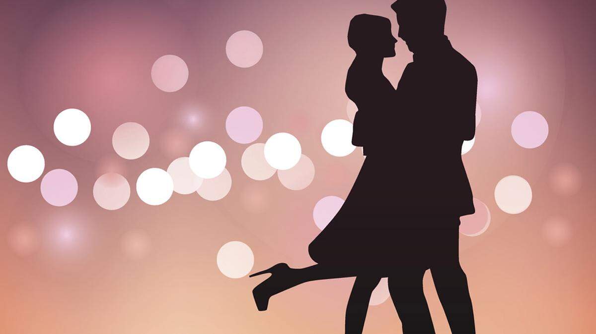 Couple Dancing Silhouette Illustration