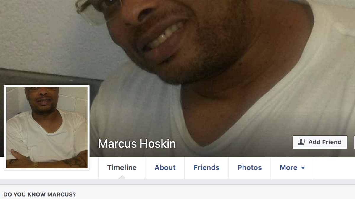 Marcus Hoskins, who is serving a life sentence for killing his newlywed wife, Danielle Kelly Thompson Hoskins, in 2013, has been seen on Facebook while in prison.