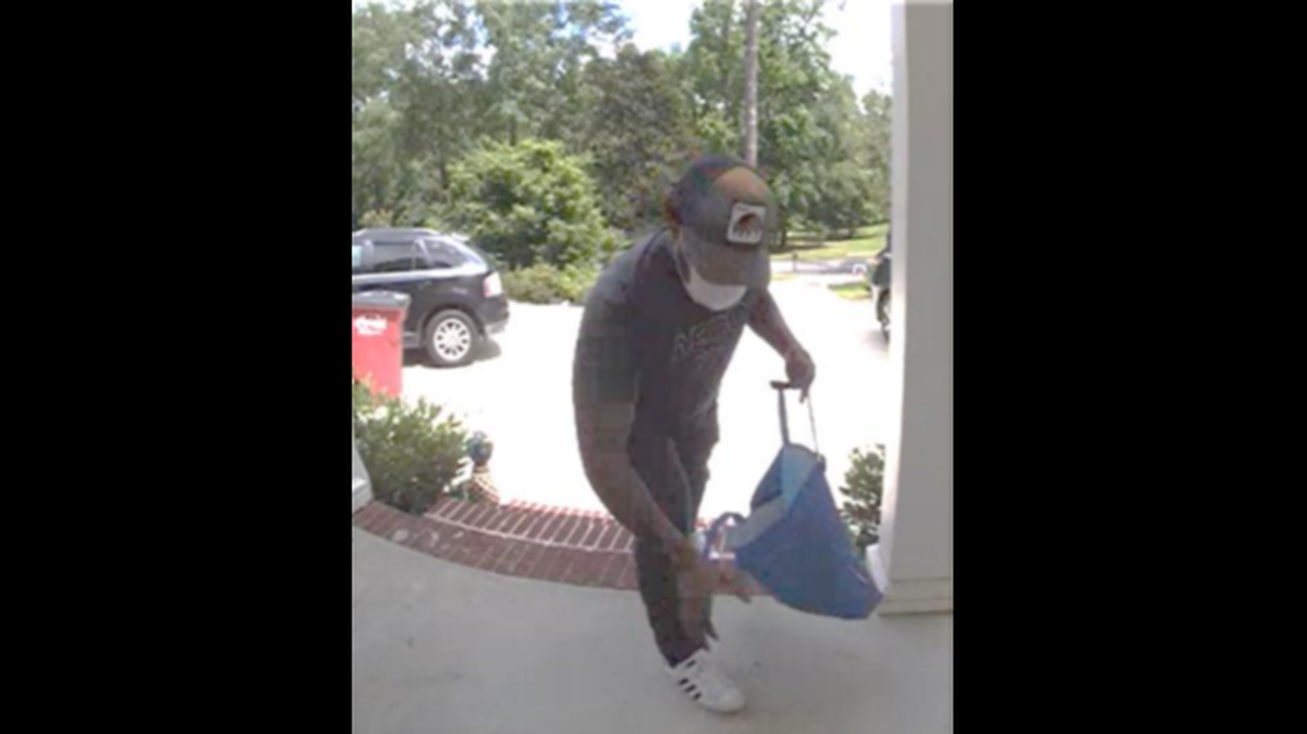 The Bibb County Sheriff’s Office is seeking the public’s help to identify a man caught stealing packages on May 22.