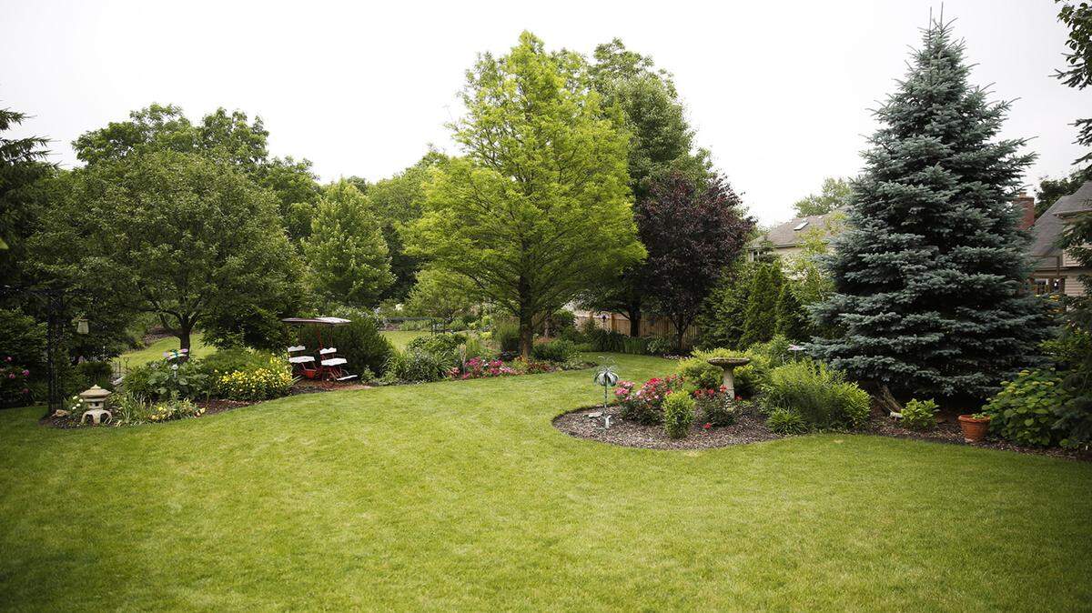 The garden of Denny and Dolores Zimmerman of Downers Grove, Illinois, is seen in June. They created the garden from scratch since moving in 12 years ago.