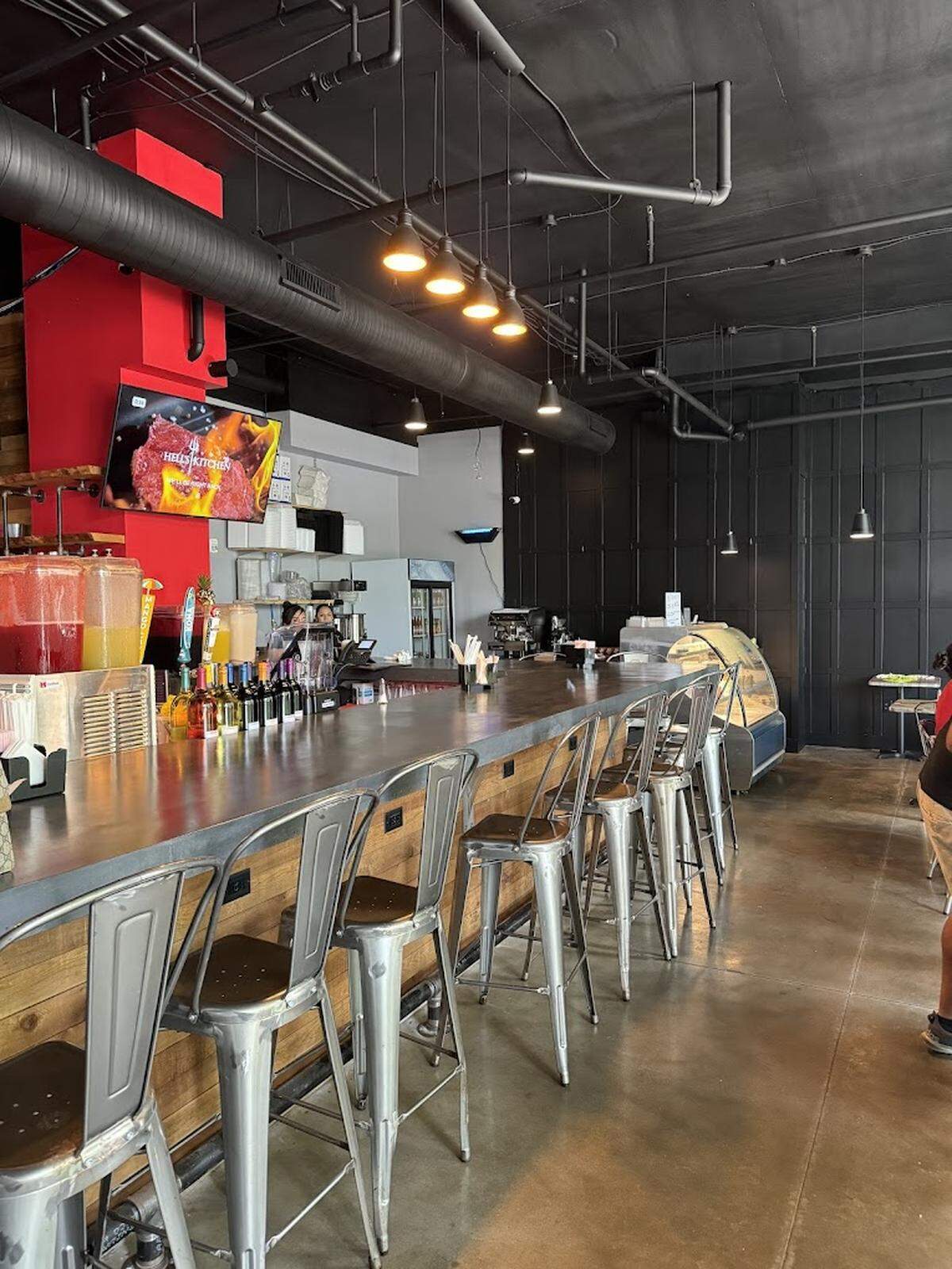 The bar at Guitarras Mexican Grill & Cafe is massive.