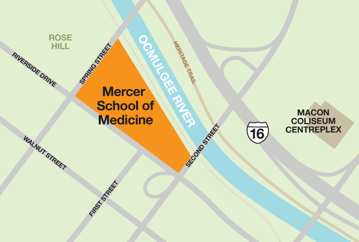 Mercer University bought property to move its medical school near First Street and Riverside Drive in downtown Macon, Ga., city officials announced Thursday, Feb. 27, 2025.