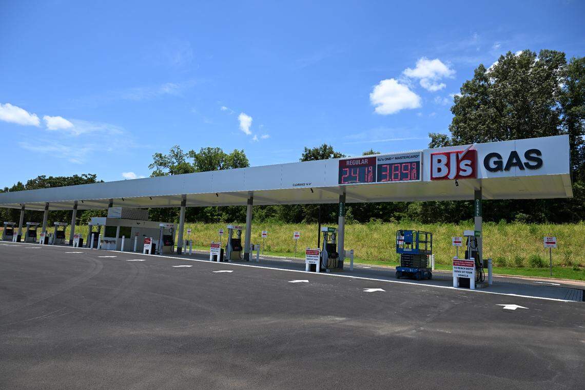 BJ’s Wholesale Club sits off of Watson Boulevard on Monday, July 14, 2025, in Warner Robins, Georgia. The new store is set to open this September.